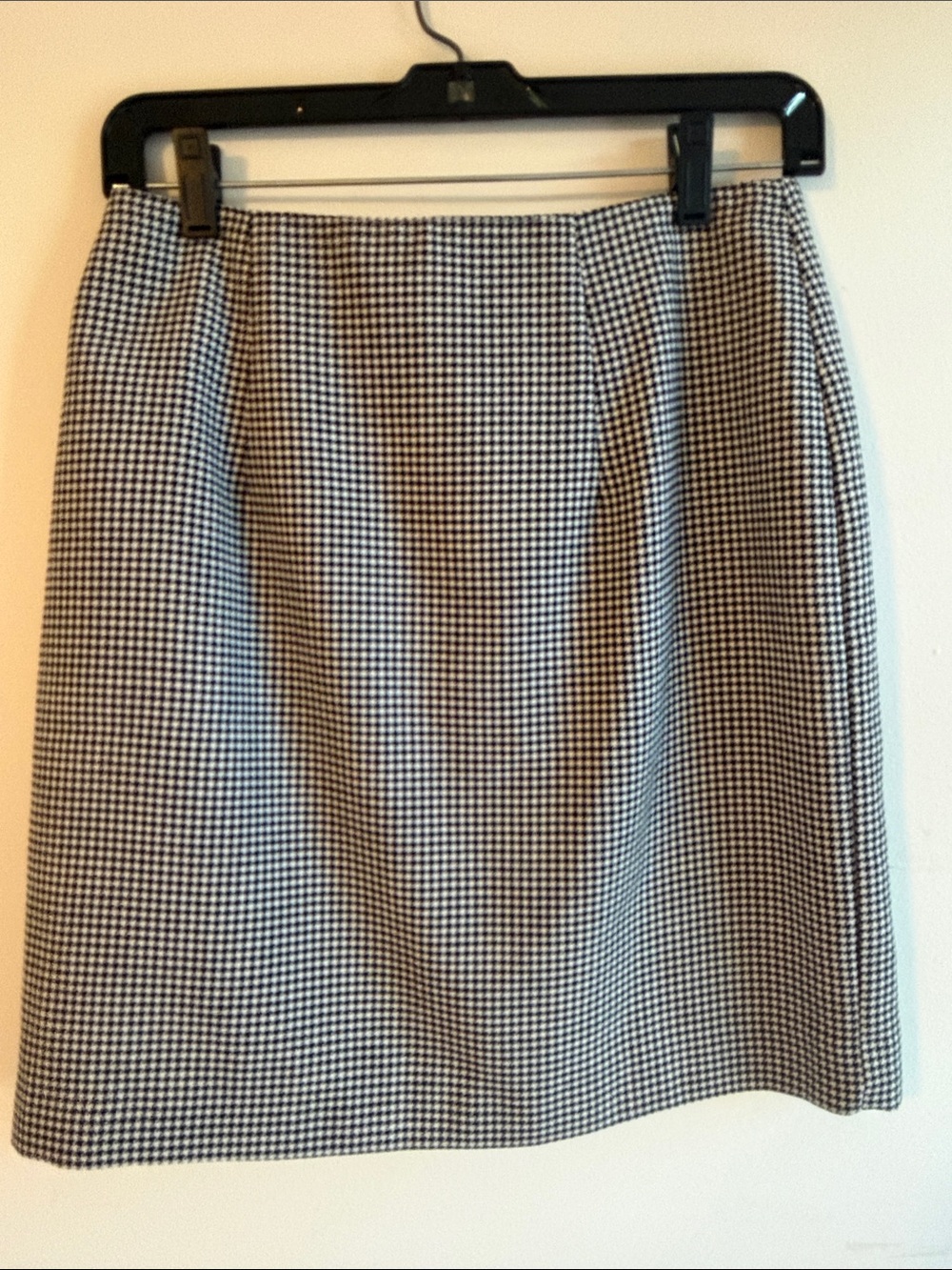 Vintage | Black and White Houndstooth Pencil Skirt
